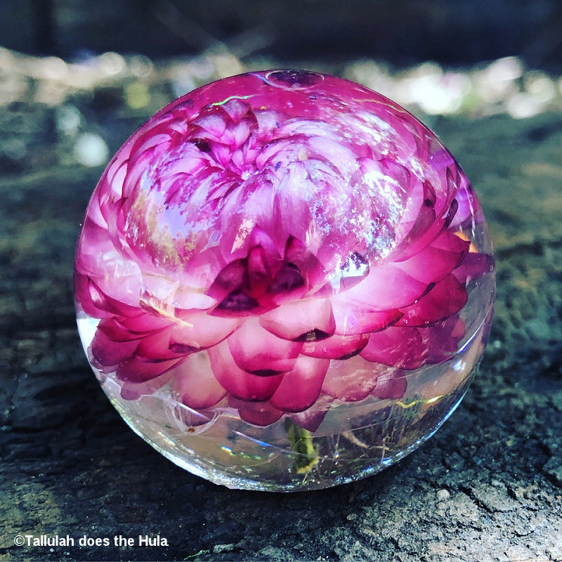 Paperweight orb by Tallulah does the Hula - UltraCast