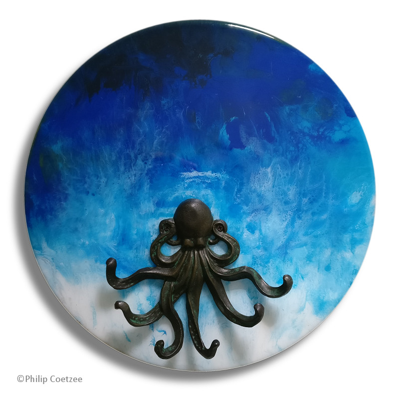 philip coetzee resin board with octopus keyhooks