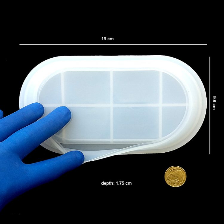 Oval Jewellery Tray Mould - Plate Mould - Trinket Mould